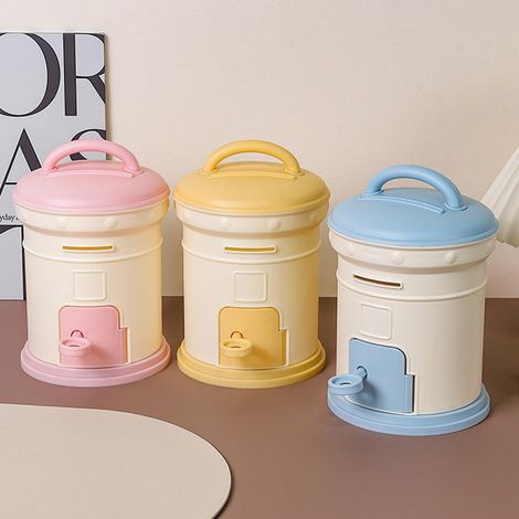 Boîte À Lettres Enfant - Boîte De Rangement En Plastique Avec Fente À Pièces Et Porte Inférieure - Pour Épargne Éducative - 22,5 x 15 x 15 cm - 1 Pièce (1/5)
