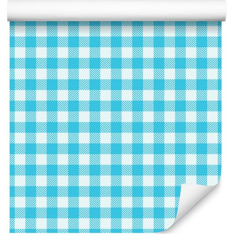 Papier peint à motifs céladon et turquoise, fond céladon 50 x 1000 cm (1/5)
