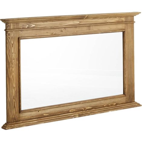 Miroir en bois de pin ciré miel Manel