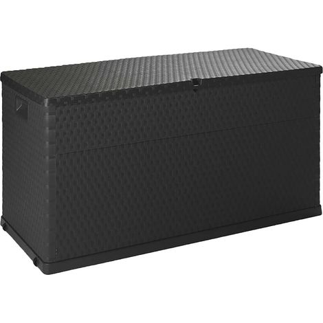 vidaXL Caja de almacenamiento de jardín antracita ratán PP 120x56x63cm (1/5)