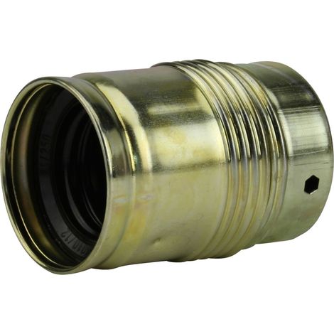 Lampen-Fassung Glattmantel E 27, messing Fassungen