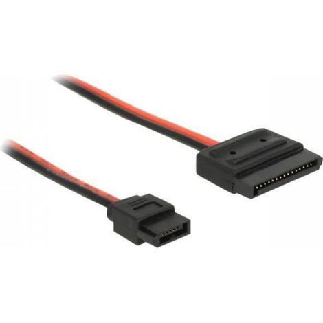 Câble D'alimentation Sata - Convertisseur Sata 15 Broches Femelle Vers Slimline Sata 6 Broches Femelle - 24 Cm
