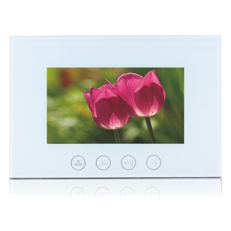VIDEOCITOFONO 2 FILI 1 2 3 4 MONITOR LCD TOUCH FAMILIARE BIFAMILIARE CONDOMINIALE TELECAMERA (1 Monitor 7" Bianco) (1/3)