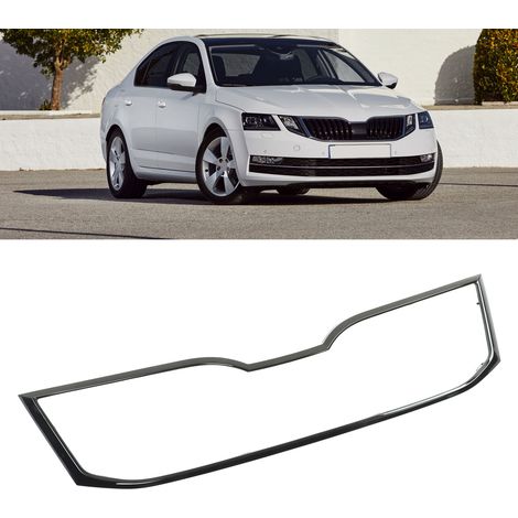 (T06) Schwarze obere Kühlergrillblende für die Frontstoßstange des Skoda Octavia 5E Facelift 2017-2019 (übergroß) (1/5)