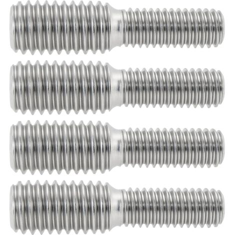 Lot de 4 Boulons à Vis Filetés à Double Extrémité M6 à M8 30 Mm en Acier Inoxydable 304 Adaptateur Réducteur de Filetage Mâle à Mâle pour Quincaillerie de Meubles (M6 X M8 X 30 Mm) (1/5)