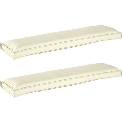 Set di Cuscini per Pallet 2 pcs Crema 150 x 40 x 8 cm vidaXL (1/5)