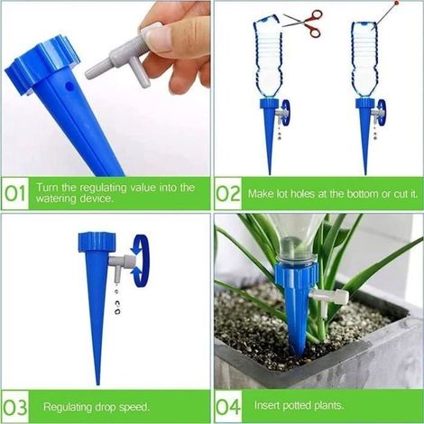 40-teiliges Tropfbewässerungsset, automatisches Bewässerungssystem mit Steuerventilen, einstellbare Bewässerung für Pflanzen, Garten und Haus (1/4)