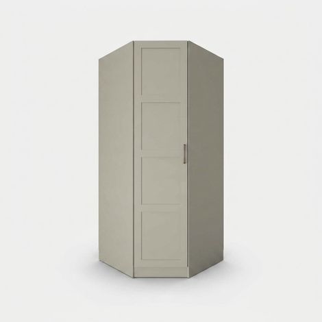 Eckkleiderschrank mit 1 Tür, platzsparend, aus Melamin Noir (1/5)