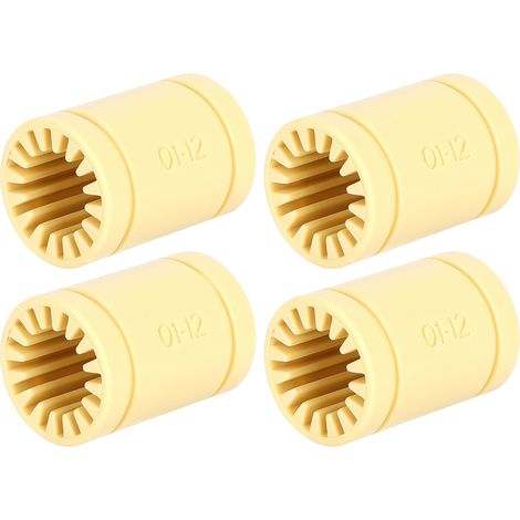 roulements à billes en plastique jaune LM12UU, roulements linéaires en polymère solide pour imprimante 3D RepRap Mendel RJMP-01-12 (1/5)