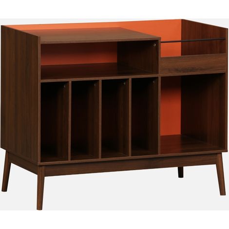 Mobili vintage per vinili effetto legno bicolore