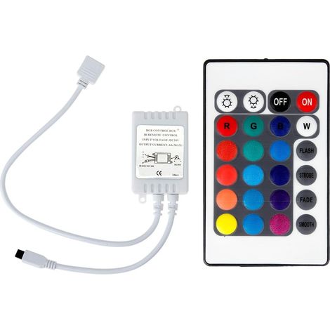 24 Keys Contrôle Contrôleur, LED RGB Strip Télécommande IR pour Bandes LED 10m 5050 SMD RGB bande 24 V Changement de couleur LED Barre Lumineuse (1/5)