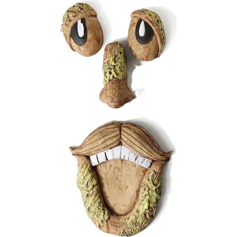 Sculptures et Statues de Jardin, Statues Pour Jardin, Decoration Exterieur Jardin,Jardin Décorations Arbre Visage Tronc Hanging Décoration Grands Yeux Pour Pâques Weatherproof Extérieur Cour