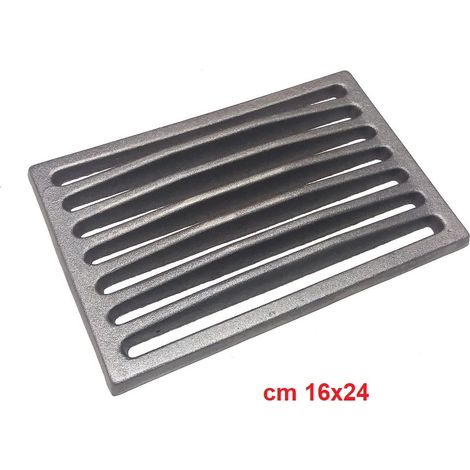 Griglia in ghisa per camino stufa barbecue disponibile in diverse misure misure: 24x16 cm