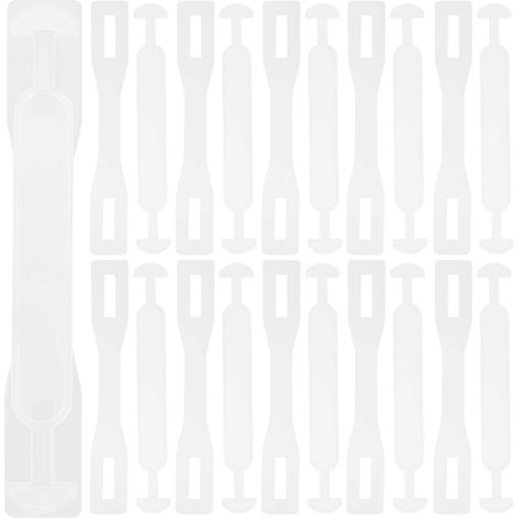 100 jeux de poignées de rechange pour boîtes en carton, boîtes cadeaux et briques de lait-17.4X2.6cm-Transparent