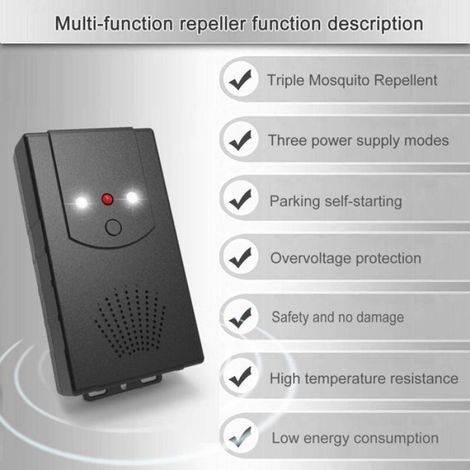 Rpulsif rongeurs ultrasons pour voitures intrieur et extrieur aliment par batterie loigne les rongeurs (1/4)