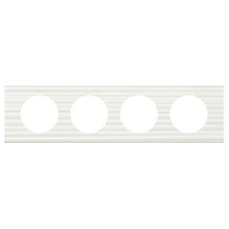 Placa de interruptor Legrand Celiane Corian 4 postes horizontal vertical