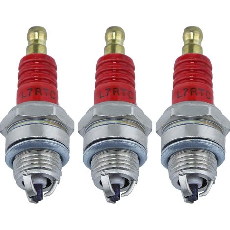 Candela L7T sdoppiata (rossa a tre livelli), Per tosaerba Per Husqvarna 33CC 43CC 47CC 49CC 52CC 2 tempi piccolo motore (1/5)