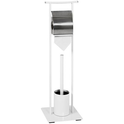 Ensemble WC blanc-chromé Dim : L20 x H69 x P20 cm (1/2)