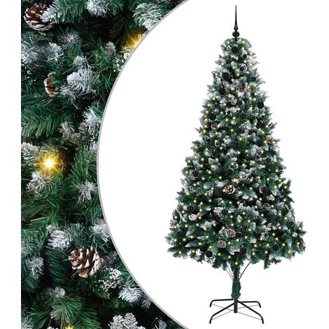 Sapin de Noël，Arbre de Noël artificiel Vert 240 cm PVC, Acier et Plastique CFW12005 (1/5)