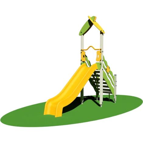 Scivolo Akela 961 Giochipark H150cm in polietilene con scaletta o scala gradini - Scala gradini