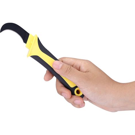 Couteau Décapsuleur de Câble 175mm pour Électriciens - Outil Courbé Pratique -KZQ (1/5)