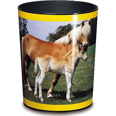 corbeille à papier avec motif suricates, poubelle de 13 litres, parfait pour la chambre d'enfant, rond, plastique solide, motifs différents (1/3)