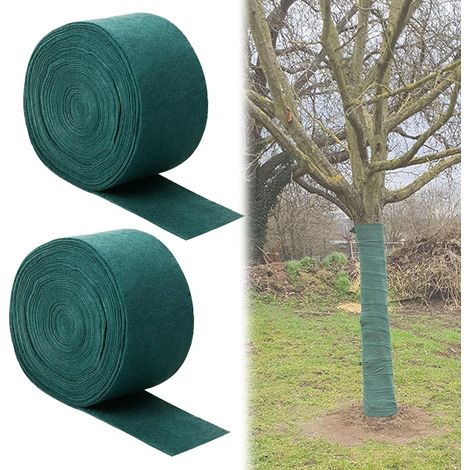 Protezione invernale per alberi - Protezione dal gelo - Tessuto non tessuto - 18 cm x 10 m di spessore - Mantiene le piante calde e idratate - Benda protettiva nutriente durante l'inverno. (Senza pare