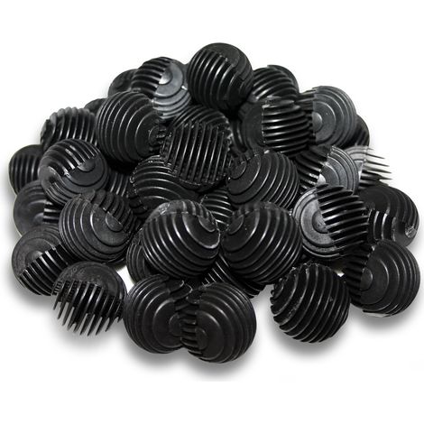 40x Aquarium Bio Balls Ø 28mm, Filterbälle für Aquarien und Teich, zur Besiedlung durch nitrifizierende Bakterien im Filter