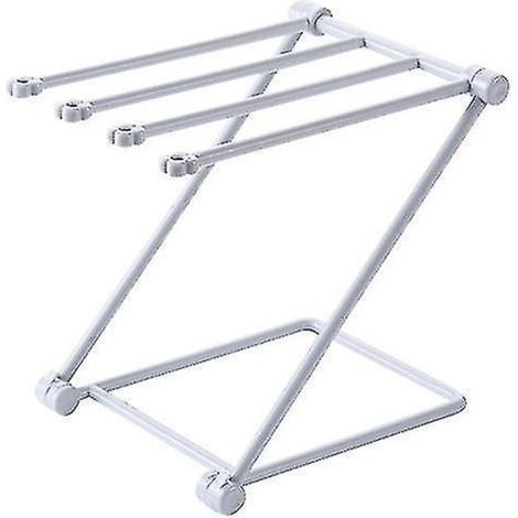 Porte-serviettes pliable, support à serviettes autoportant, étendoir à serviettes, porte-serviettes pour cuisine, lot de 2, gris (1/5)