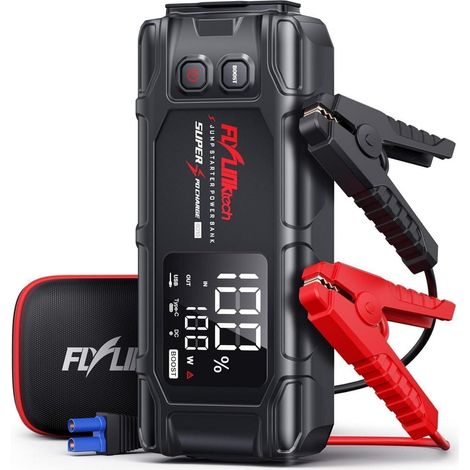 Starthilfe Powerbank 8000A mit PD65W Schnellladung, 26800mAh Auto Jump Starter für Benzin/Diesel (1/5)