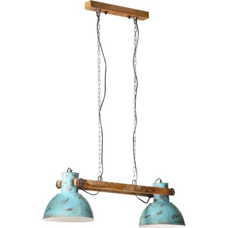 Lampe suspendue 25 W bleu délavé 85x28x109 cm E27 (1/5)