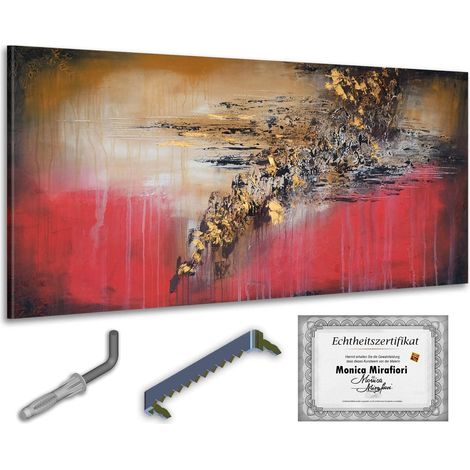 Monica Mirafiori I 100% malto fatto a mano I Gemälde Nordwind 140x70cm Gemälde Handgemalt Resina acrilica Sehr Großes Acrylbild I Moderne Kunst I Kunstbilder (1/5)