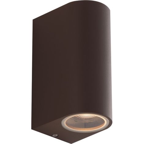Fan Europe One - Applique murale extérieure en aluminium Up Down Corten IP54, GU10