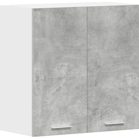 Mobile contenitore da cucina moderno a parete 60 x 31 x 60 cm legno composito grigio cemento 020051613