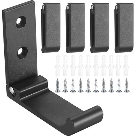 5-teiliges Set klappbarer Wandhaken, faltbare Wandhalterung, 90°-Klapphaken, Kleiderhaken mit Schrauben für Büro, Küche, Schlafzimmer, Badezimmer, Helm, Mantel (1/5)