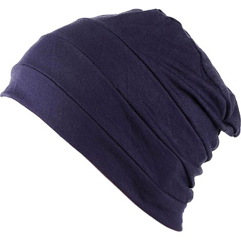 Bequeme Chemo-Haube, Nachthaube, Anti-Krebs-Haube, Unterhaube – Marineblau