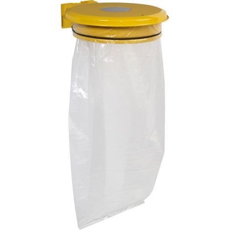 Soporte para saco mural con tapa verde musgo RAL 6005 110 L