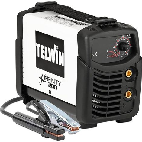 Telwin – Poste à souder MMA Inverter 200A – 230V – Arc force, hot start, anti-stick – Électrodes jusqu'à 4mm – Léger et compact