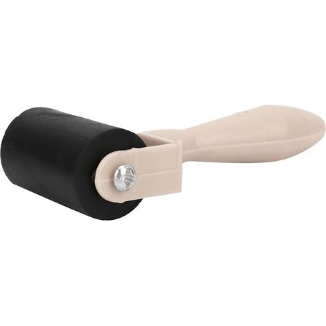 Rouleau en caoutchouc à manche en plastique pour la gravure, outil de tamponnage artistique (couleurs primaires)