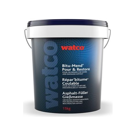 Watco Asphalt-Fueller Giessmasse, zweikomponentiges Epoxidharz, Schwarz 15kg (1/3)
