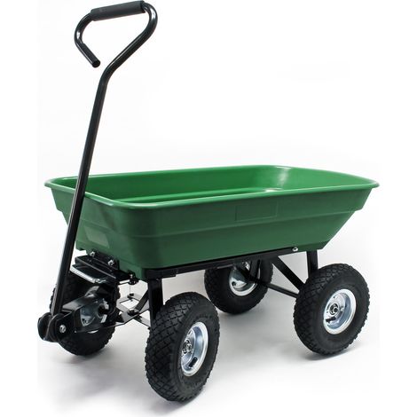 Carrito jardín basculante, capacidad 50l, carga 200kg, Carretilla de transporte Carro de mano (1/5)