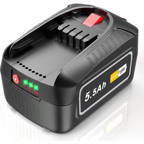 Batterie lithium-ion PBA 18 V 5500 mAh compatible avec les outils électriques Bosch, batterie de rechange PBA1860 compatible avec les outils de maison et de jardin Bosch 18 V PBA PSB PSR (1/5)