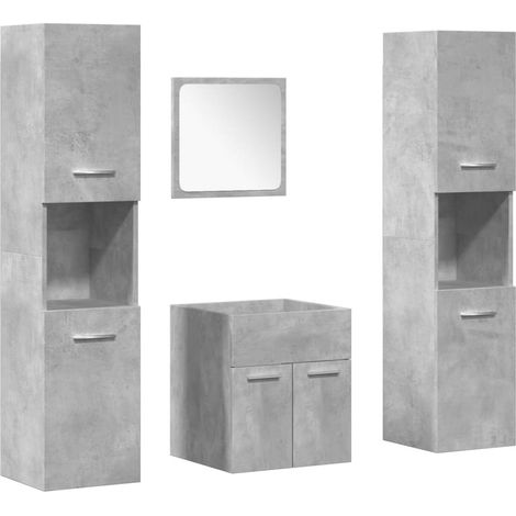 Maison Exclusive - Juego muebles de baño 4 pzas madera contrachap