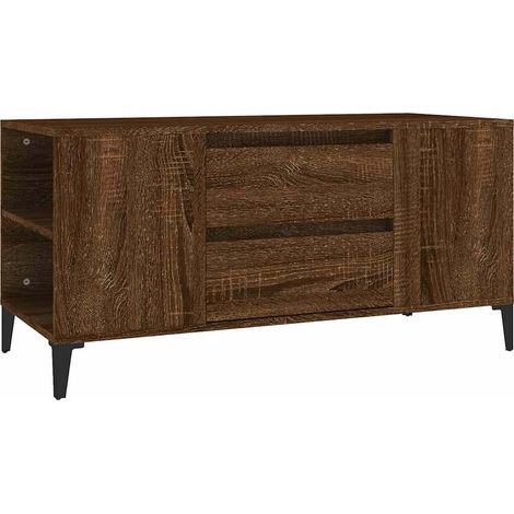 Meuble TV, Étagère TV, Meuble de Salon, Moderne Chêne marron 102x44,5x50 cm Bois d'ingénierie OIB4305E (1/5)