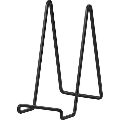 Chevalet Support Presentoir Porte Assiette - Noir Metal Support Assiette Decorative - Support Cadre Photo de Table - Livre Cuisine Carte Postale CD Art - 20,5 cm 8 pouces (2 pièces) (1/5)