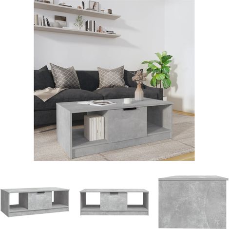Holzwerkstoff Tisch - vidaXL Couchtisch Betongrau 102x50x36 cm Holzwerkstoff - Stauraum Couchtisch (1/5)