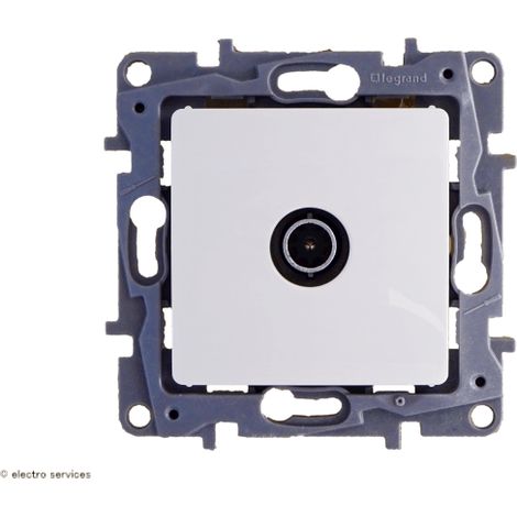 Prise TV simple mâle - étoile blindée Legrand Niloe Finition: Blanc - Griffes: Sans griffes