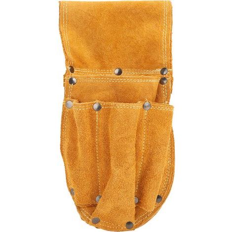 Ceinture à Outils de Charpentier, Ceinture à Outils en Cuir Pochette à Outils d'électricien Boîte à Outils de Rangement d'Outils Multifonctionnelle en Peau de Vache Sac de (1/5)