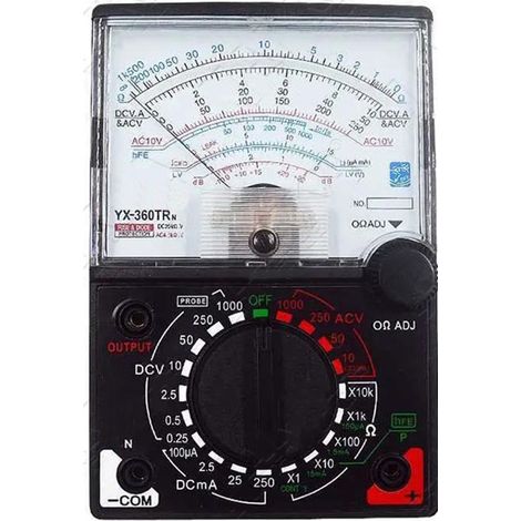 Multimètre analogique YX-360TRN Samwa, ampèremètre, voltmètre et ohmmètre portatif, avec service de réparation et tutoriel, livré sans pile, modèle YX-360TRE-LB avec buzzer, édition Asie du Sud-Est. (1/5)