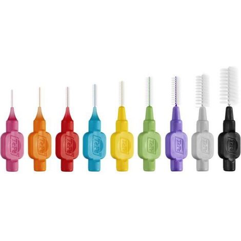 Brossette Interdentaire - 0,5 mm ISO 2 - Rouge - Pour Nettoyage Entre Dents Implants Couronnes Bridges - Pack de 8